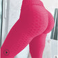 Madeline Love Neon, Pink Wrinkled Solid Leggings - Apparel - desc