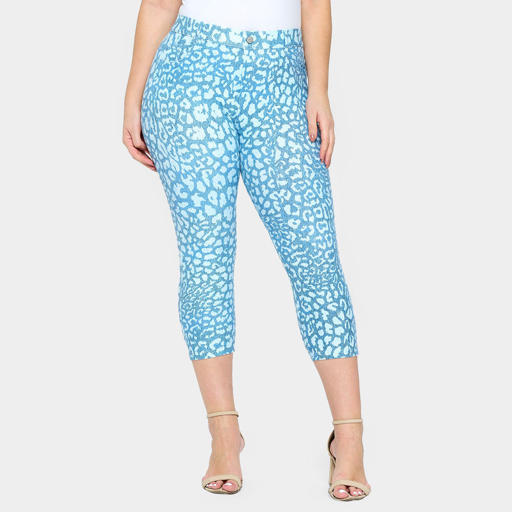 Madeline Love Blue Cloudy Skinny Capri Jeggings - Apparel - desc