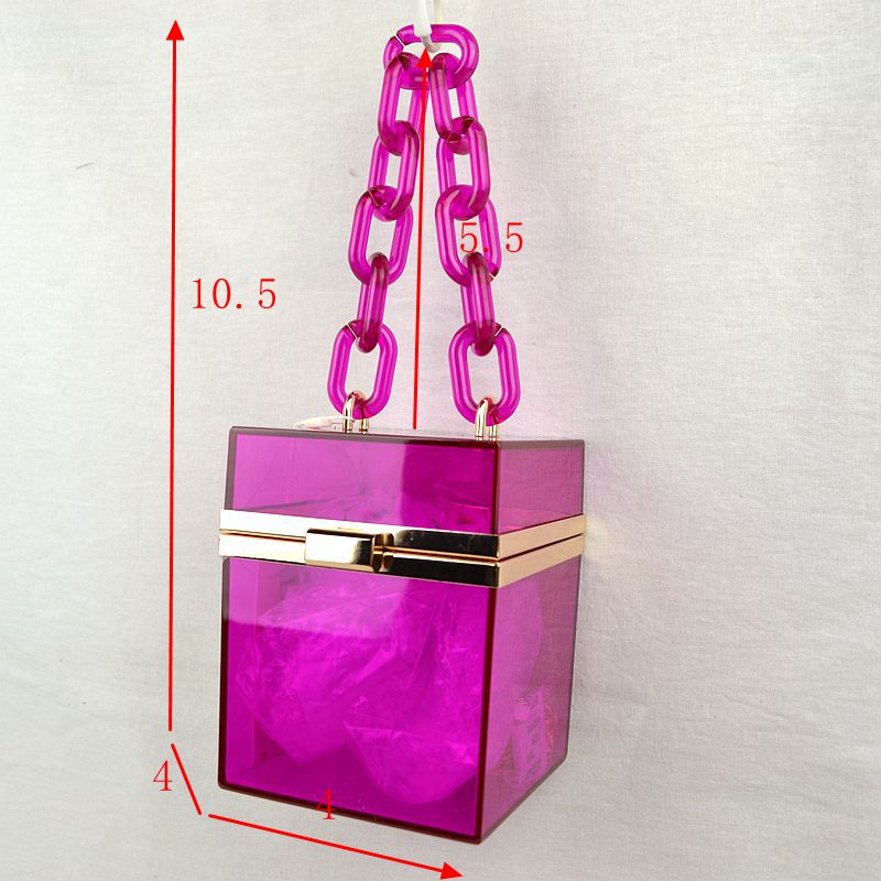 Neon Acrylic Box Clutch