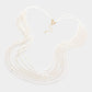 Madeline Love White Hologram Beaded Multi Layered Long Necklace - Necklaces - desc
