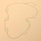 Madeline Love Gold Openwork Metal Leaf Station Long Necklace