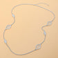 Madeline Love Rhodium Openwork Metal Leaf Station Long Necklace