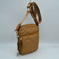 Structured Trapeze Handbag with Bamboo Ring Top Handles - Brown - Hand Bag