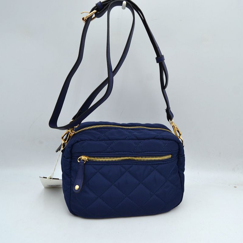 Lightweight Padded Shoulder Purse | Water-Resistant Crossbody Travel Bag - Navy - Crossbody Bags