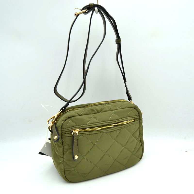 Lightweight Padded Shoulder Purse | Water-Resistant Crossbody Travel Bag - Olive - Crossbody Bags