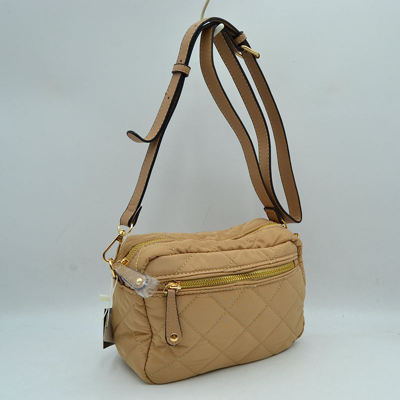 Lightweight Padded Shoulder Purse | Water-Resistant Crossbody Travel Bag - Tan - Crossbody Bags