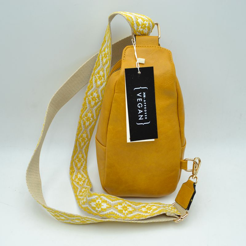 Sling Backpack with Patterned Wide Shoulder Strap - Backpacks