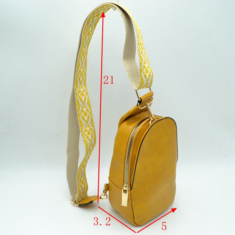 Sling Backpack with Patterned Wide Shoulder Strap - Backpacks