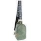 Sling Backpack with Patterned Wide Shoulder Strap - Denim - Backpacks