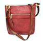 Women’s Kaylee Soft PU Vegan Leather 2 in 1 Tote Crossbody Bag - Burgundy - Crossbody Bags
