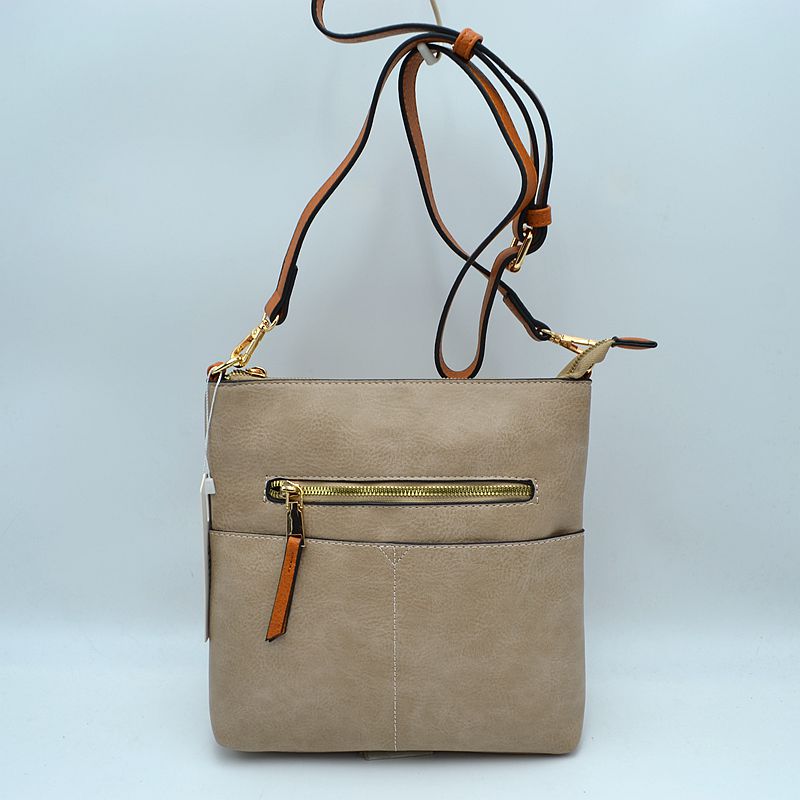 Women’s Kaylee Soft PU Vegan Leather 2 in 1 Tote Crossbody Bag - Beige - Crossbody Bags