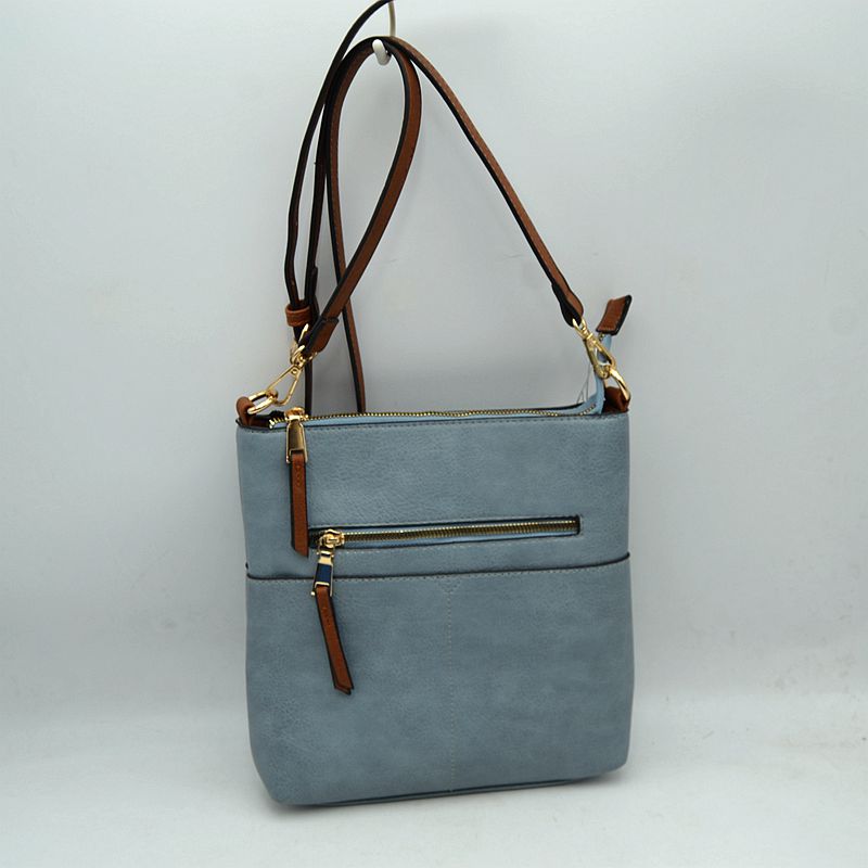 Women’s Kaylee Soft PU Vegan Leather 2 in 1 Tote Crossbody Bag - Blue - Crossbody Bags