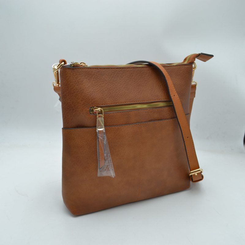 Women’s Kaylee Soft PU Vegan Leather 2 in 1 Tote Crossbody Bag - Brown - Crossbody Bags