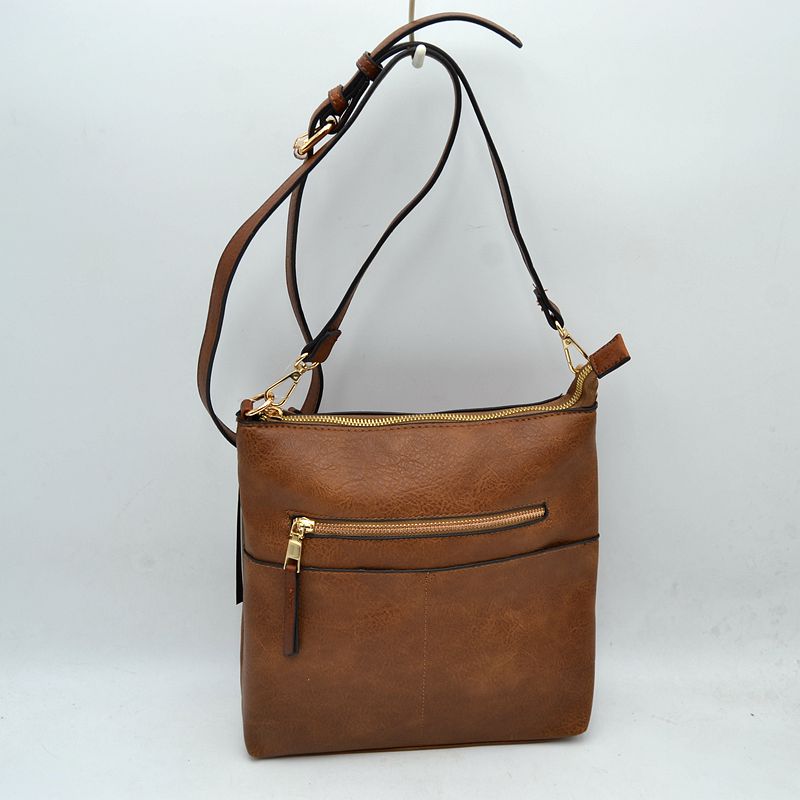 Women’s Kaylee Soft PU Vegan Leather 2 in 1 Tote Crossbody Bag - Coffee - Crossbody Bags