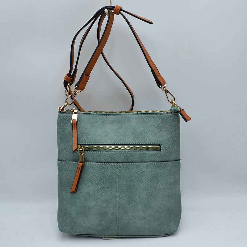 Women’s Kaylee Soft PU Vegan Leather 2 in 1 Tote Crossbody Bag - Mint - Crossbody Bags