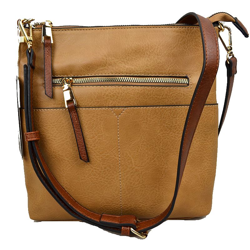 Women’s Kaylee Soft PU Vegan Leather 2 in 1 Tote Crossbody Bag - Stone - Crossbody Bags