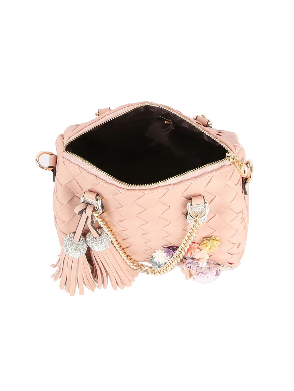 Shoulder Bag with Matching Removable Zipper Pouch - Black - Shoulder Bag