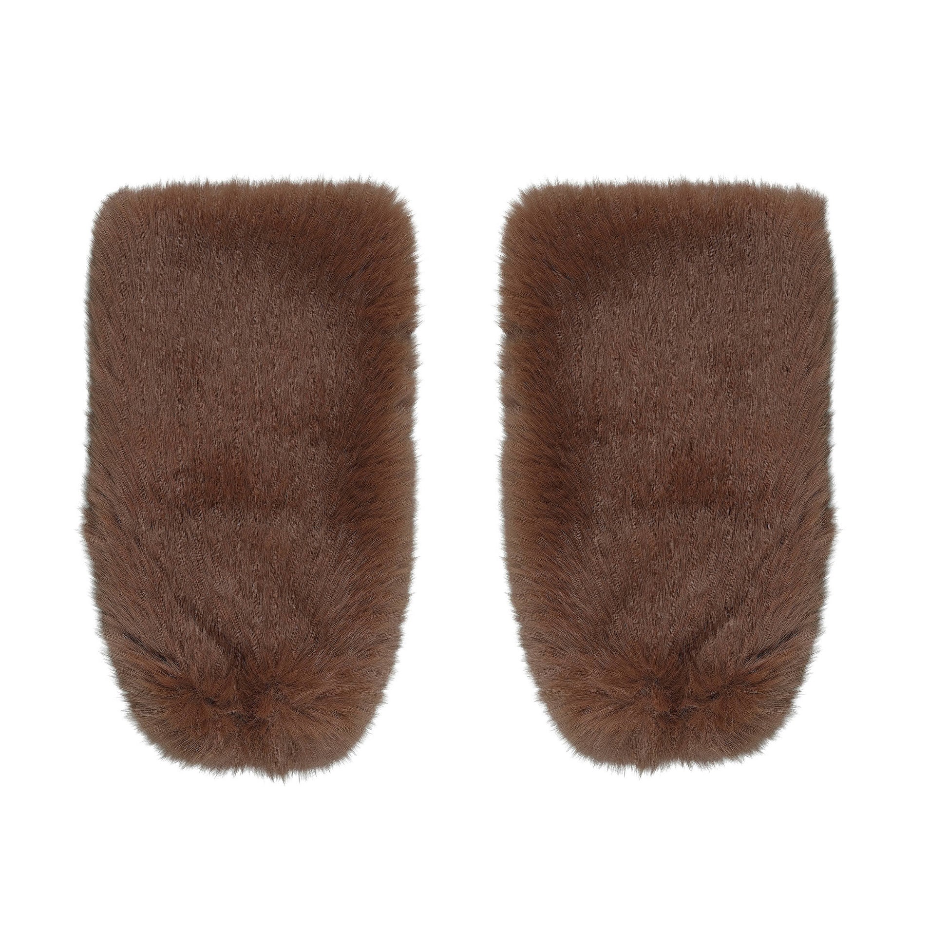 C.C Faux Fur Leg Warmers - Brown - Leg Warmer