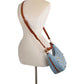 Studded Crescent Shoulder Bag with Adjustable Top Handle - Shoulder Bag