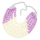 Chunky Multi Strand Pearl Bib Necklace