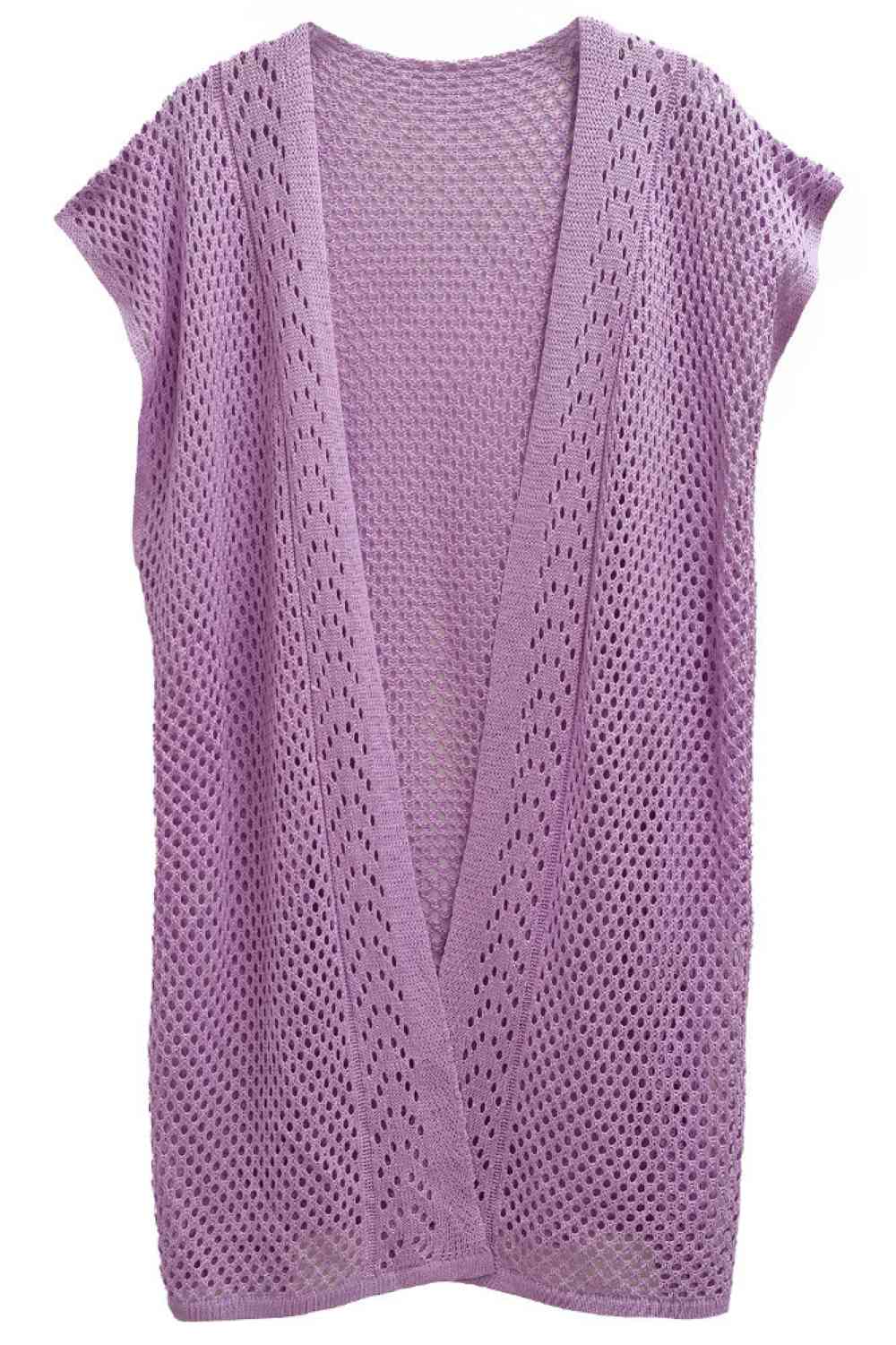 Lavender Effortless elegance meets modern comfort with this Mesh Solid Kimono. Crafted from lightweight 100% polyester, this versatile piece features a breathable mesh construction perfect for layering or wearing solo. With generous dimensions of 38.6" x 27.6", it drapes beautifully over any outfit, adding instant sophistication to casual or dressed-up looks. The solid design ensures easy pairing with your existing wardrobe.