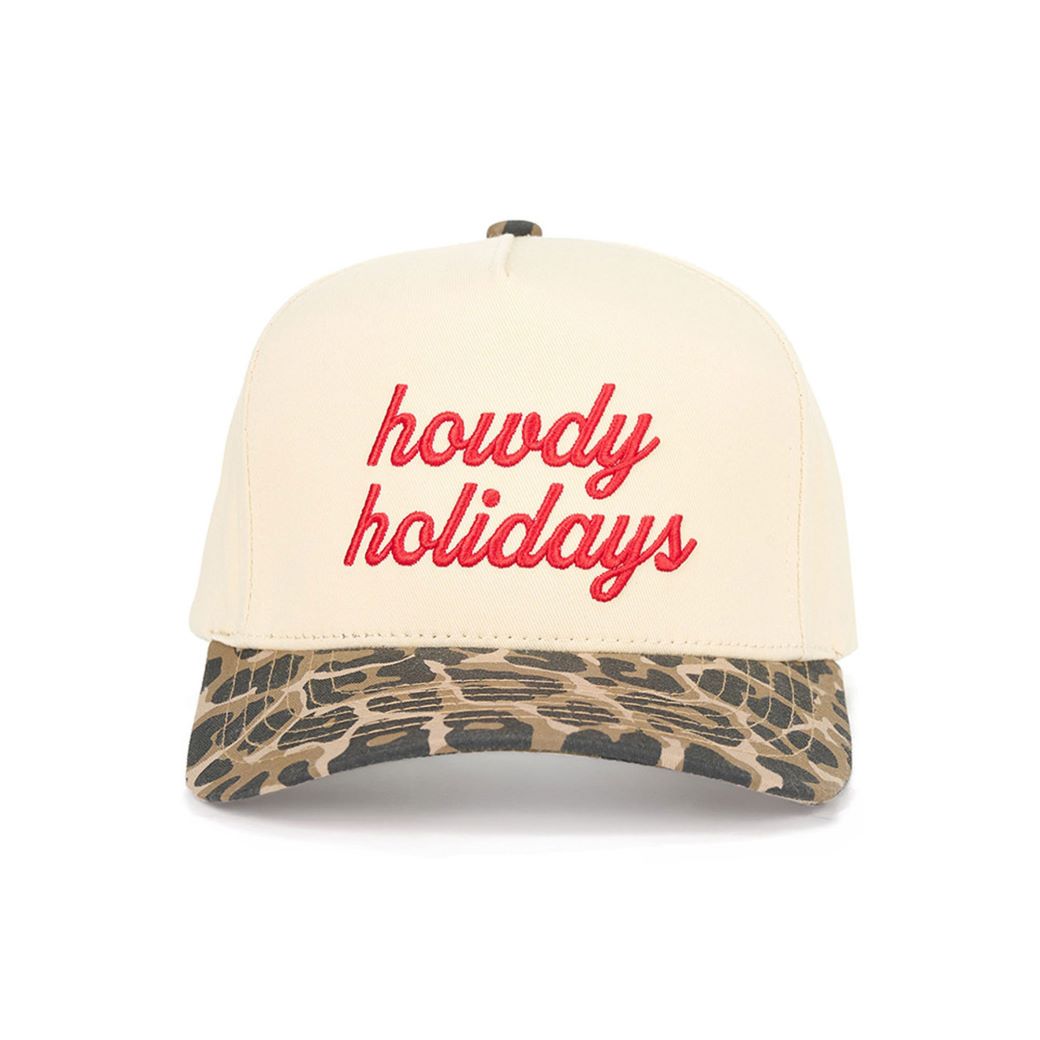 Celebrate the season in western style with the C.C “Howdy Holidays” Trucker Cap — a festive blend of comfort, charm, cheer. Featuring bold embroidered lettering on the front, this cap pairs breathable mesh panels with an adjustable snapback for a perfect fit.