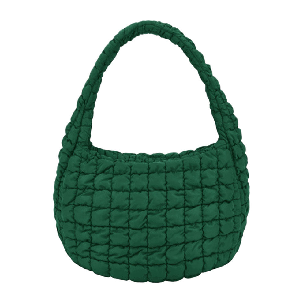 Light Green Quilted Puffer Shoulder Crossbody Bag, Stay warm and stylish with this bag. Made of durable material, it is insulated to keep you cozy in the coldest conditions. The shoulder straps make it comfortable and convenient to carry, so you can bring everything you need with ease. Perfect for gifting on every occasion.