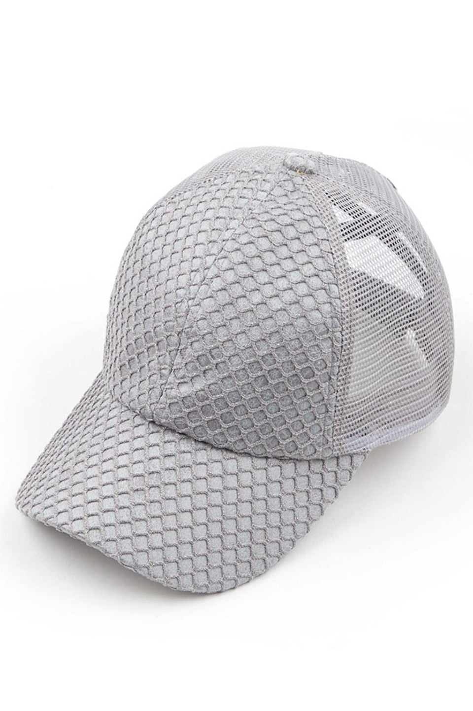 C.C GLITTER NETS CRISS-CROSS PONYCAP