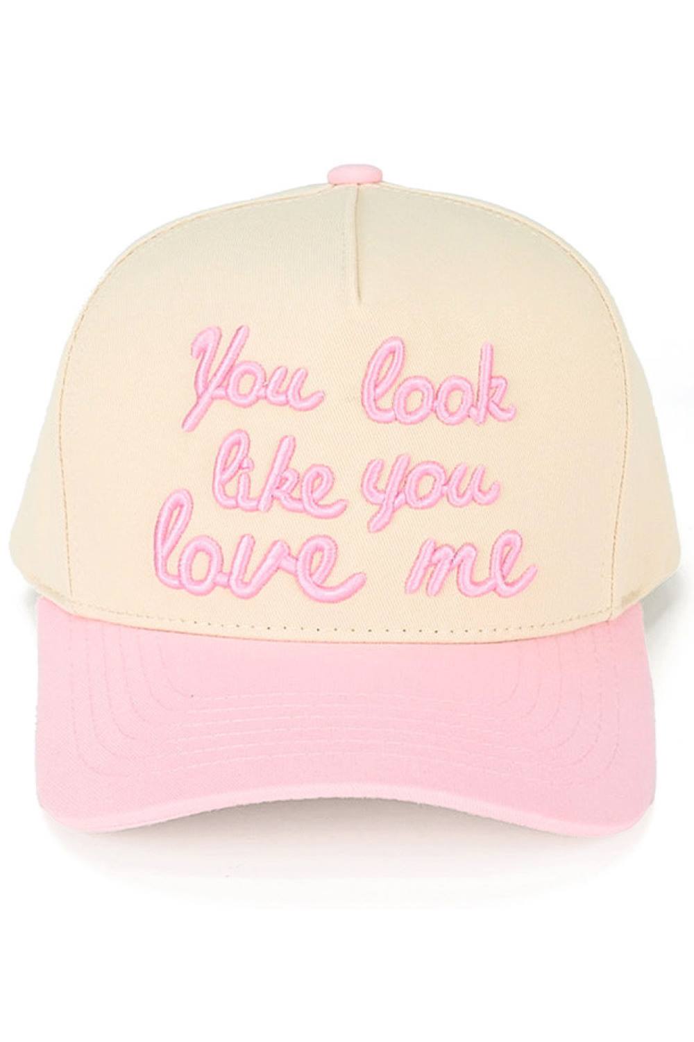 Light Pink Playful and bold, the C.C YOU LOOK LIKE YOU LOVE ME Trucker Hat adds instant personality to any casual outfit with its eye-catching slogan. Designed with a classic snap-back closure and breathable mesh back, it offers a comfortable, adjustable fit perfect for everyday wear.