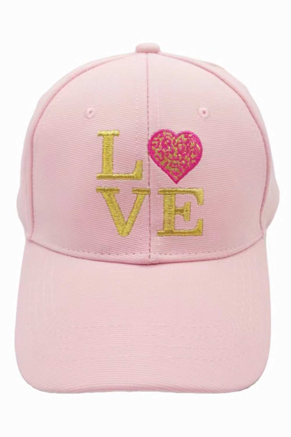 Light Pnnk Add a sweet, stylish touch to your look with this LOVE heart baseball cap, featuring a charming heart design on the front and a classic curved brim. Made for everyday comfort with an adjustable fit, it’s perfect for casual outings, sunny days, and spreading good vibes wherever you go.