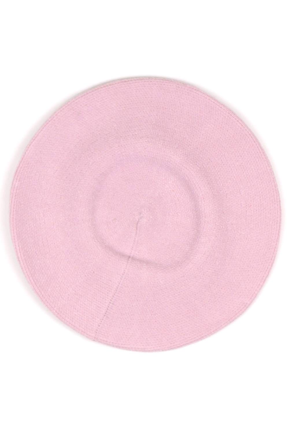Light Pink Embrace effortless style with this stretchy solid color beret. Made from 100% acrylic, it offers a comfortable fit that adapts to your head shape while maintaining its polished appearance. Perfect for adding a touch of sophistication to any season, this versatile beret pairs seamlessly with casual and dressed-up looks alike.