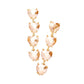 Heart Stone Link Dangle Evening Earrings - Lt Col Topaz - Earrings