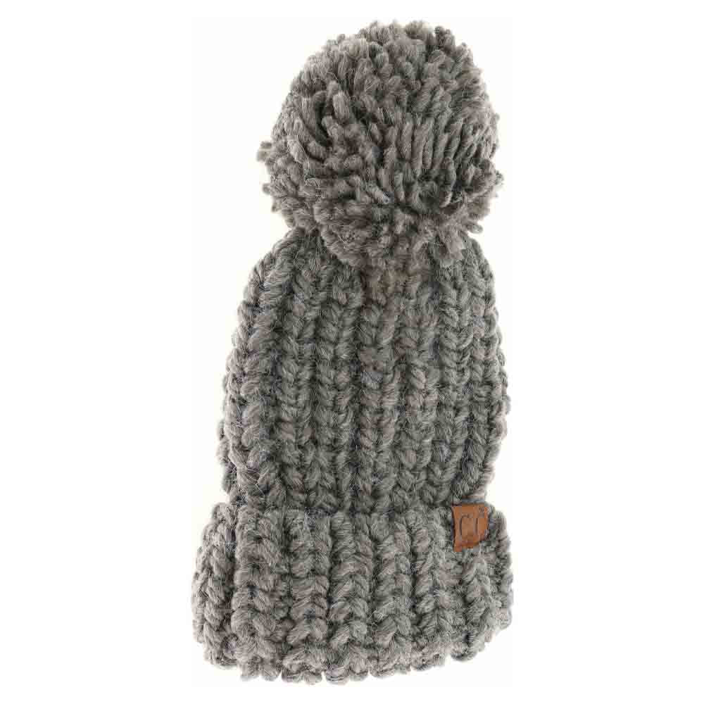 Lt.Grey Chunky Knit Yarn Pom C.C Beanie offers expert craftsmanship combining warmth and style in one accessory. Its dense yarn knit provides superior insulation, making it ideal for cold climates. The textured knit pattern ensures durability, while the classic pom pom adds a refined, casual appeal. Designed for a comfortable fit, this beanie maintains warmth without sacrificing breathability, making it a must-have for both outdoor enthusiasts and everyday wear.