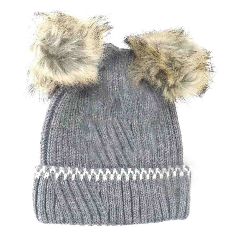 Lt. rey BABY Solid Knit Double Fur Pom Beanie combines warmth and style with its solid knit fabric and plush double fur pompom. Designed to keep little heads cozy during cold weather, it offers gentle stretch for a comfortable fit. The high-quality knit ensures durability, while the soft double fur pom adds an adorable, classic touch to any outfit. Ideal for everyday wear or outdoor adventures, this beanie provides expert-approved protection against the chill without compromising on style. 