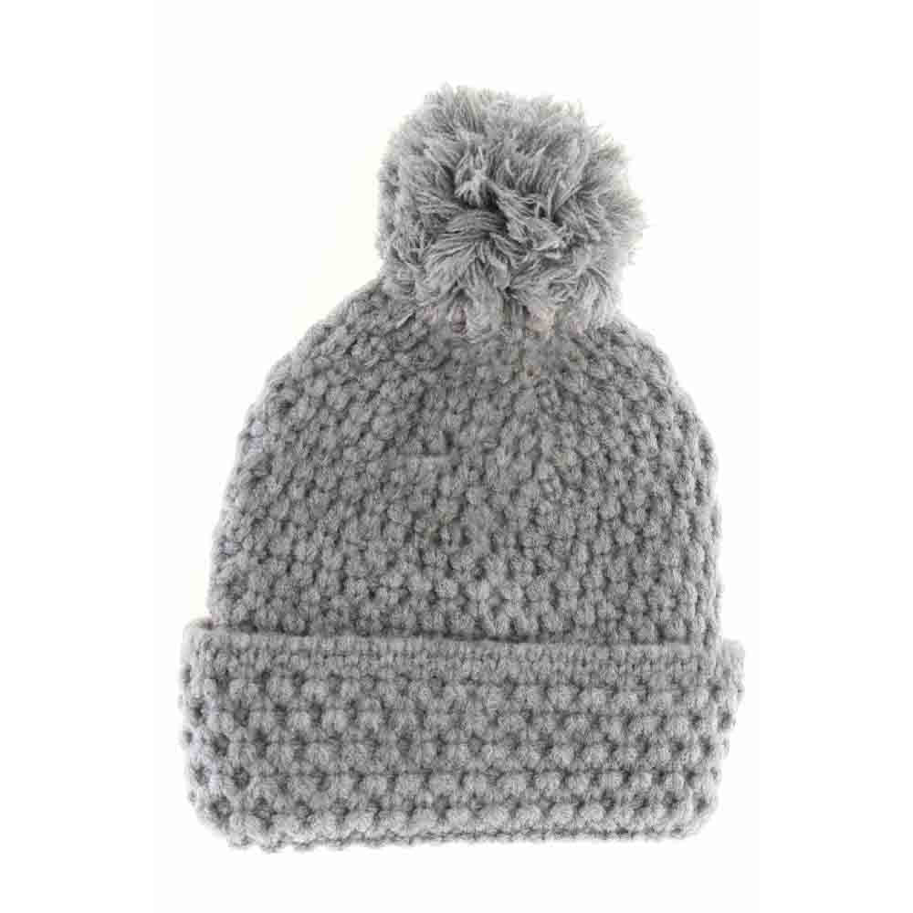 Lt.Grey KIDS Bee Stitch Knit Pom C.C Beanie offers reliable warmth and durability ideal for active children. Its tightly woven bee stitch knit ensures long-lasting wear and effective insulation, while the soft pom adds a playful touch. Designed to fit comfortably, this beanie protects against cold weather while maintaining style and functionality for everyday use. 
