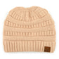 C.C Solid Color Beanie Tail Hat