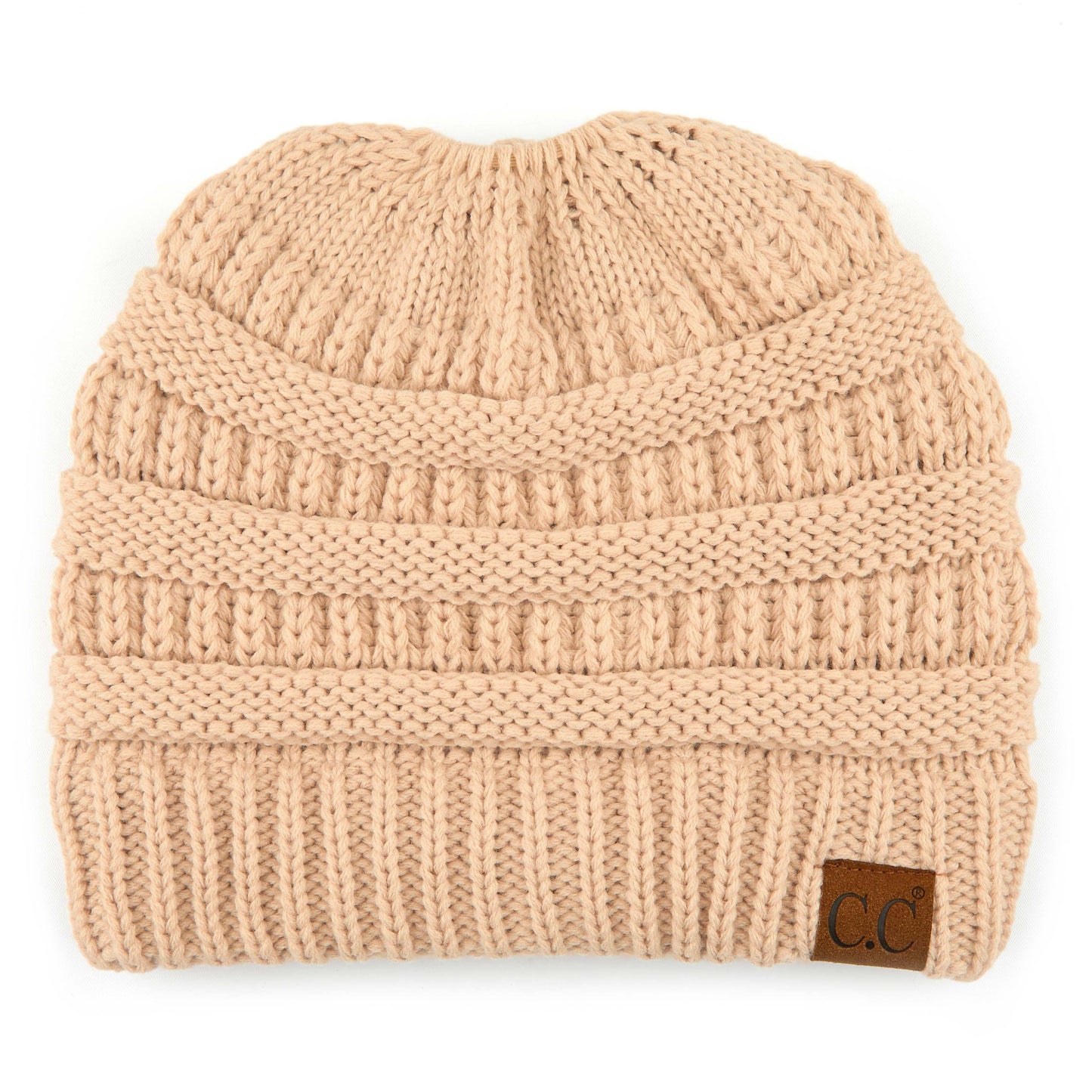 C.C Solid Color Beanie Tail Hat