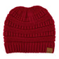 C.C Solid Color Beanie Tail Hat