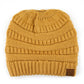 C.C Solid Color Beanie Tail Hat