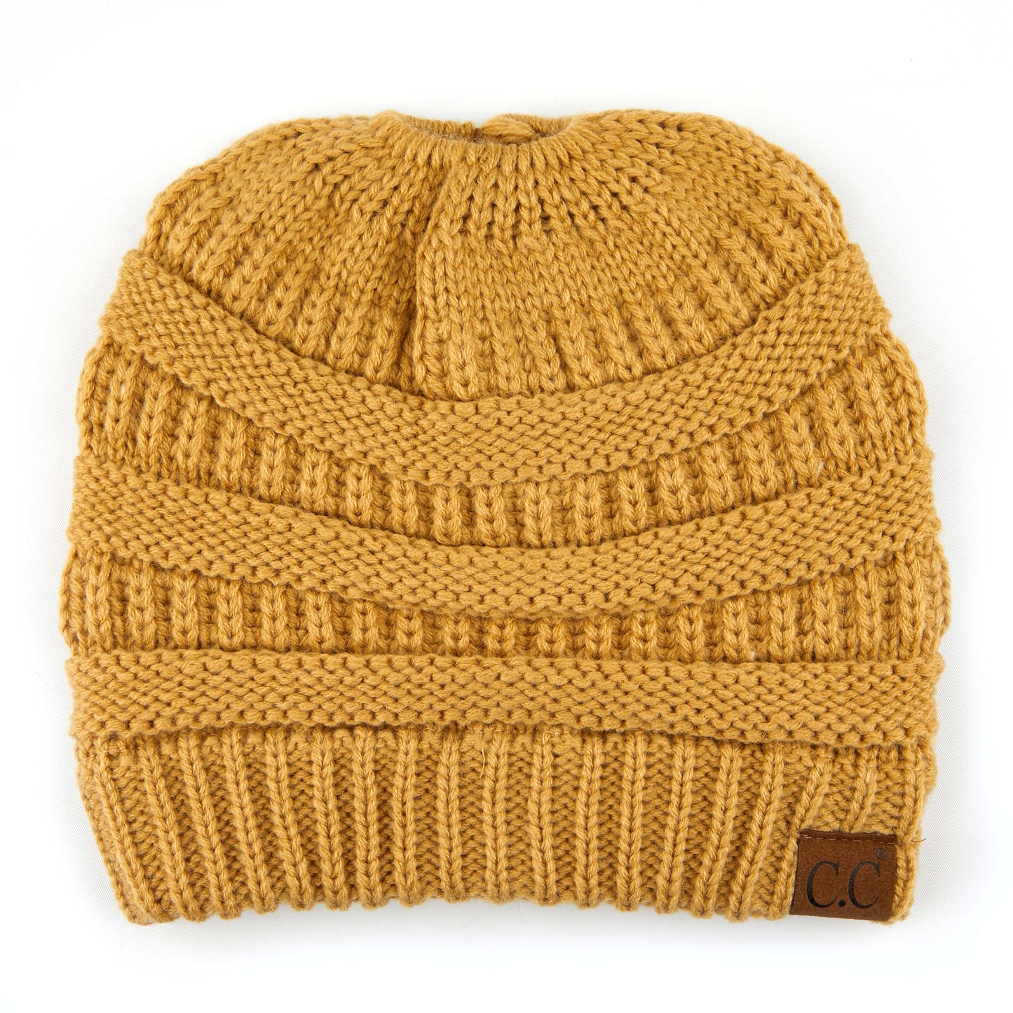 C.C Solid Color Beanie Tail Hat