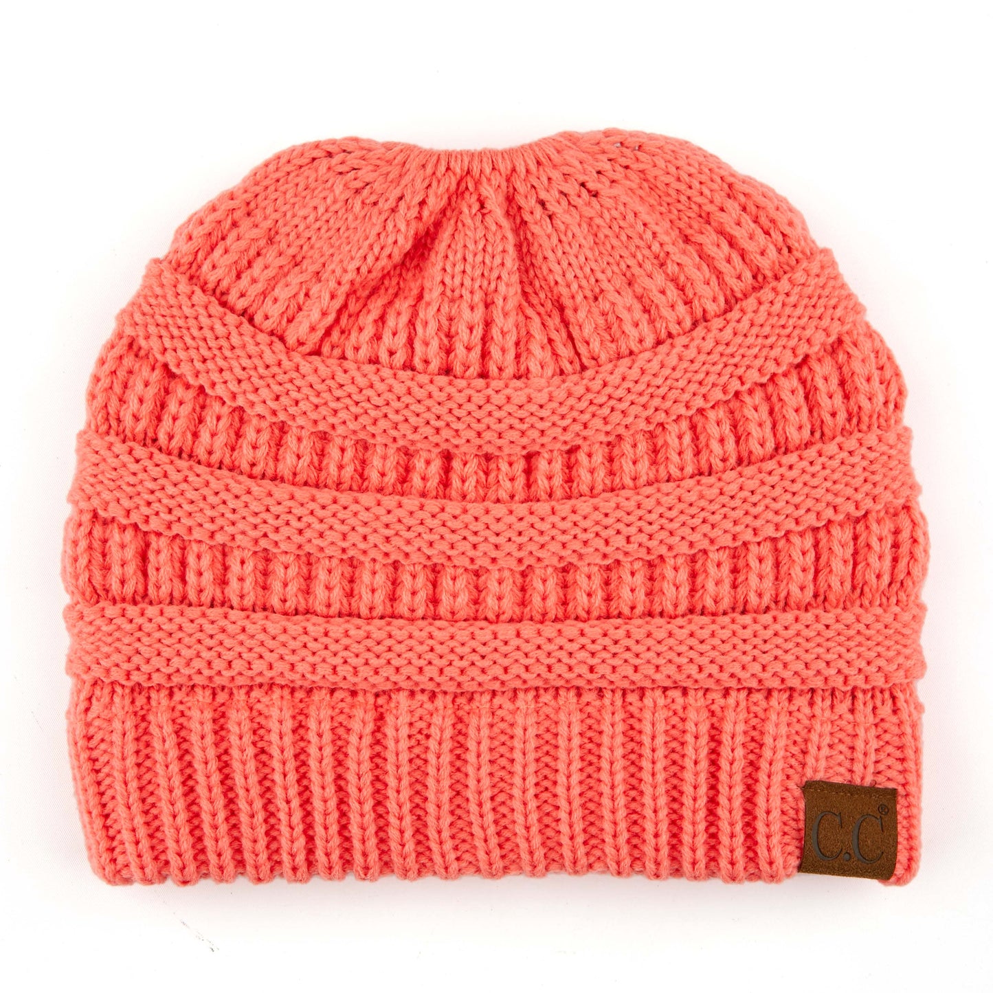 C.C Solid Color Beanie Tail Hat
