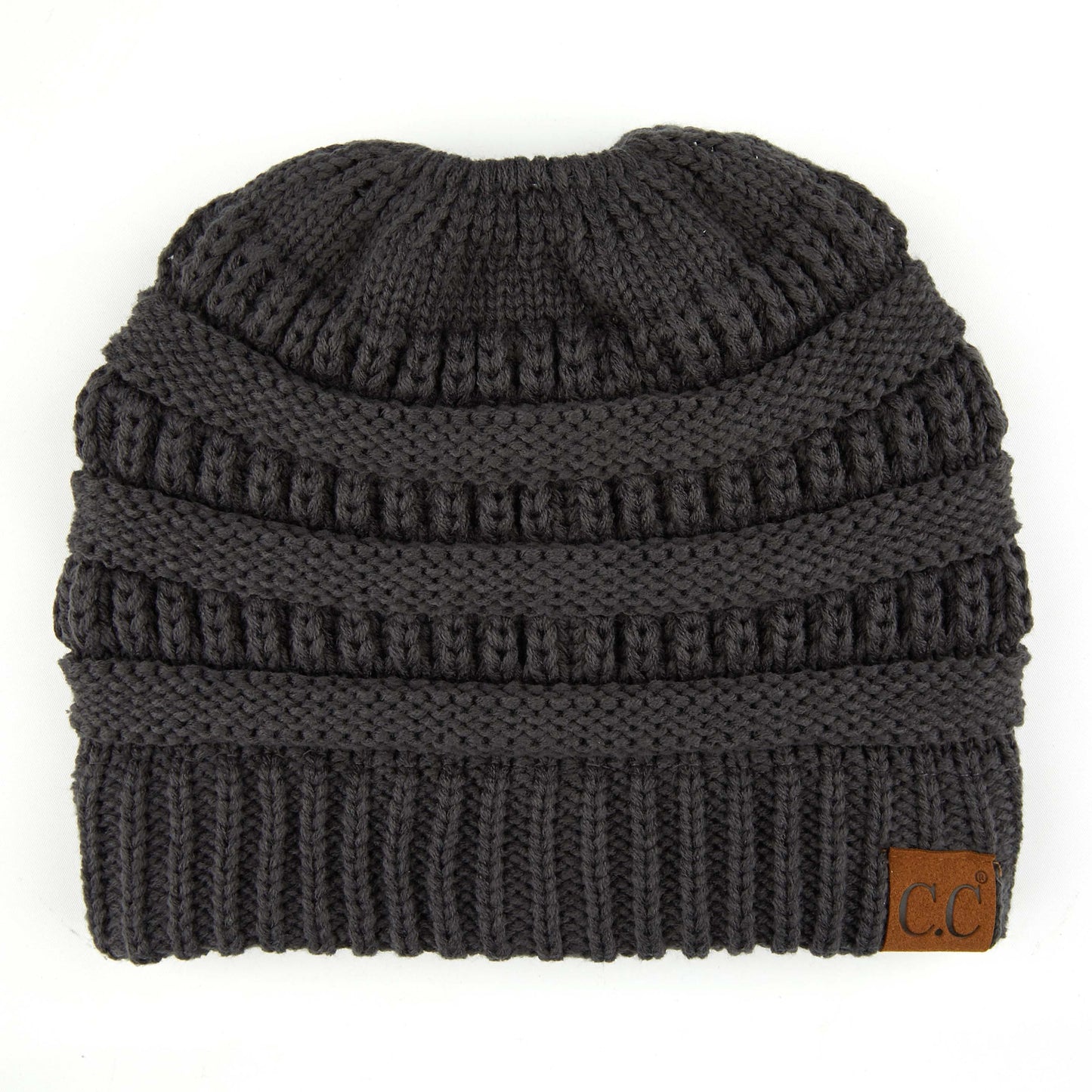 C.C Solid Color Beanie Tail Hat