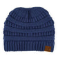 C.C Solid Color Beanie Tail Hat