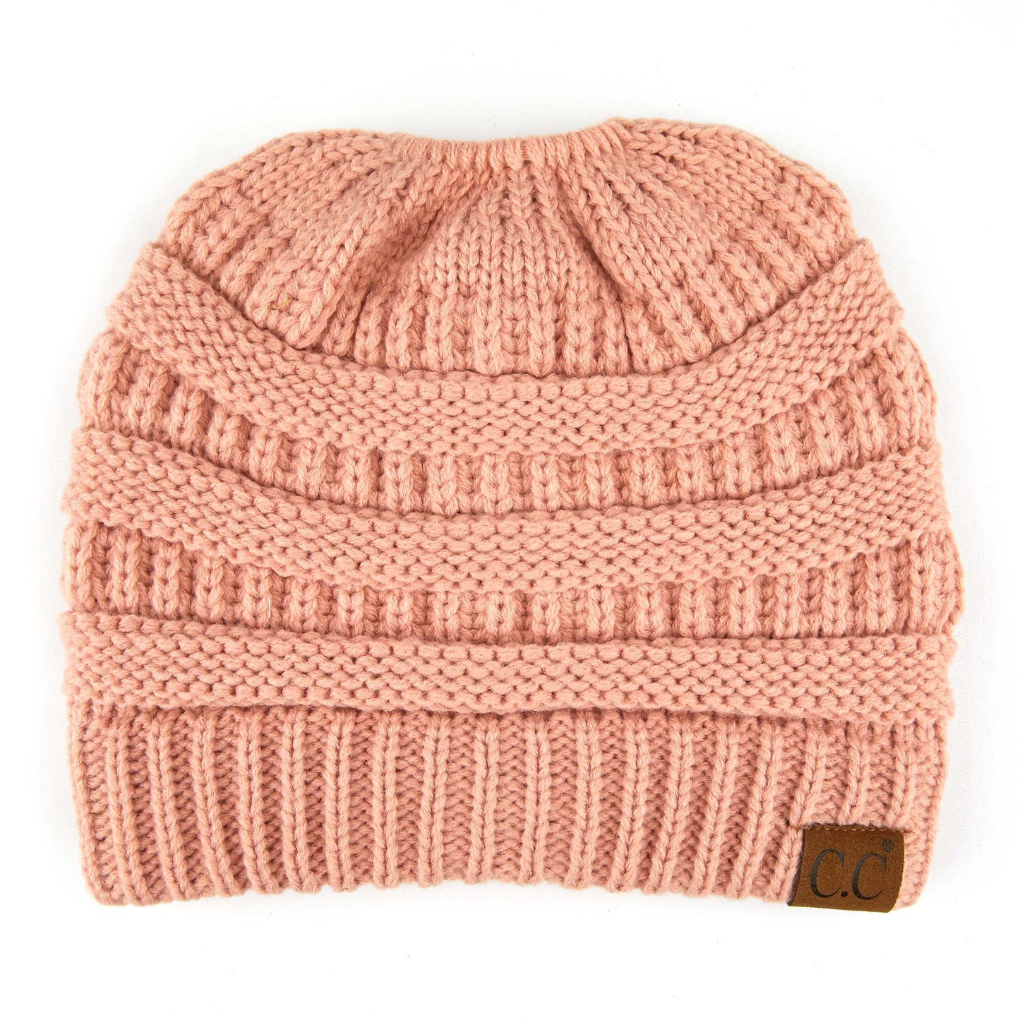 C.C Solid Color Beanie Tail Hat