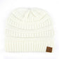 C.C Solid Color Beanie Tail Hat
