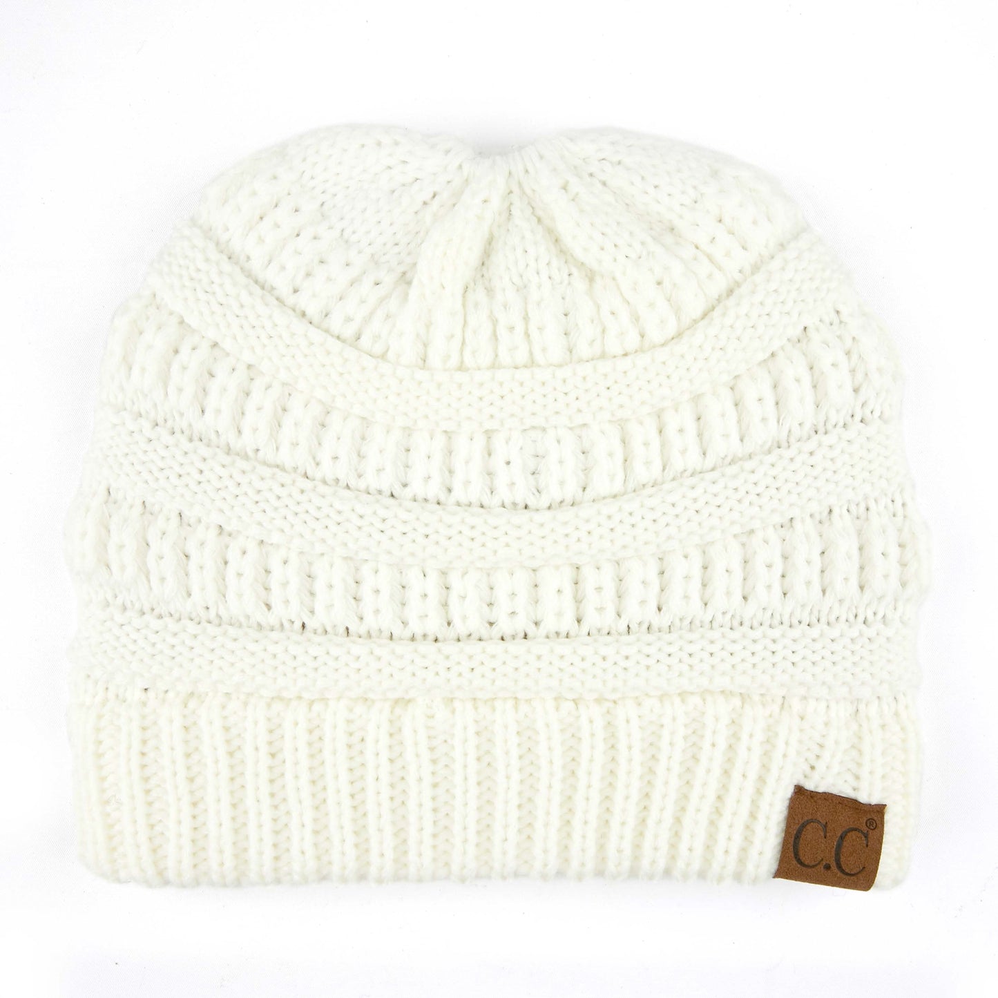 C.C Solid Color Beanie Tail Hat