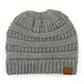 C.C Solid Color Beanie Tail Hat