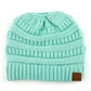 C.C Solid Color Beanie Tail Hat