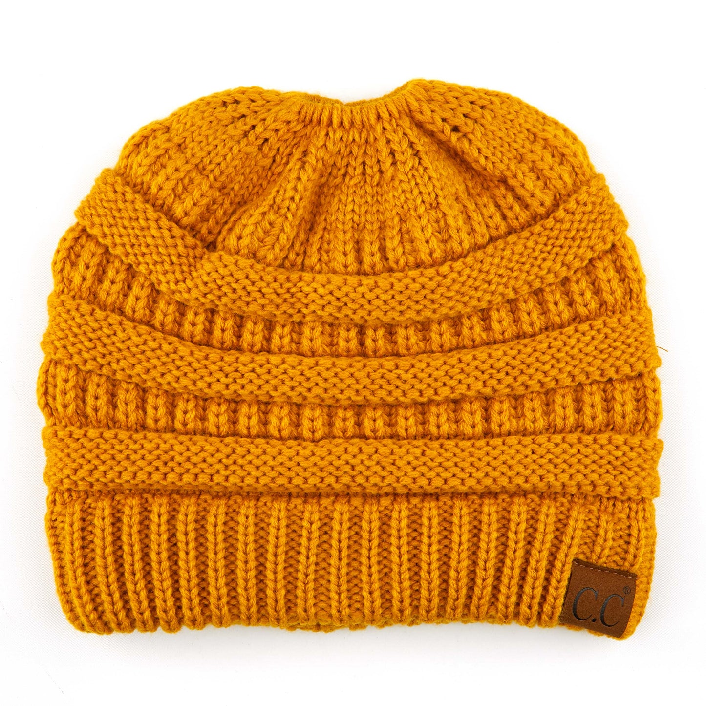 C.C Solid Color Beanie Tail Hat