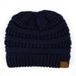 C.C Solid Color Beanie Tail Hat